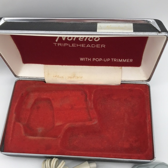 Vintage NORELCO Triple Header Electric Razor In Case Pop-up Trimmer SC-8130 - Picture 10 of 14